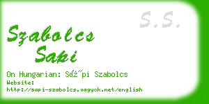 szabolcs sapi business card